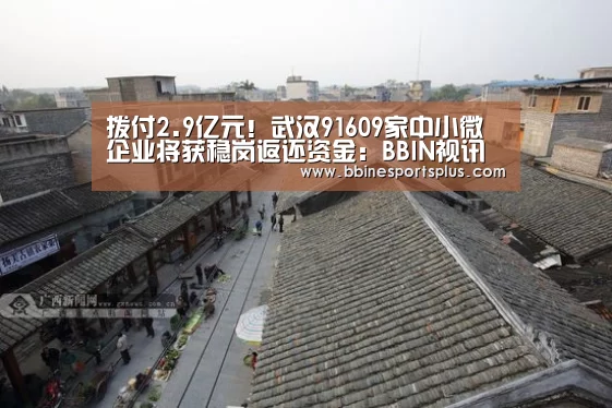 拨付2.9亿元!武汉91609家中小微企业将获稳岗返还资金:BBIN视讯(图2) BBIN捕鱼